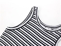 Name It bright white/black stribet maxi tank kjole